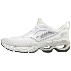 Mizuno Wave Creation Waveknit Παπουτσια Για Τρεξιμο Ανδρικα - Ασπρα